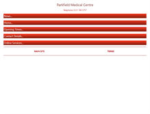Tablet Screenshot of parkfieldmedical.co.uk